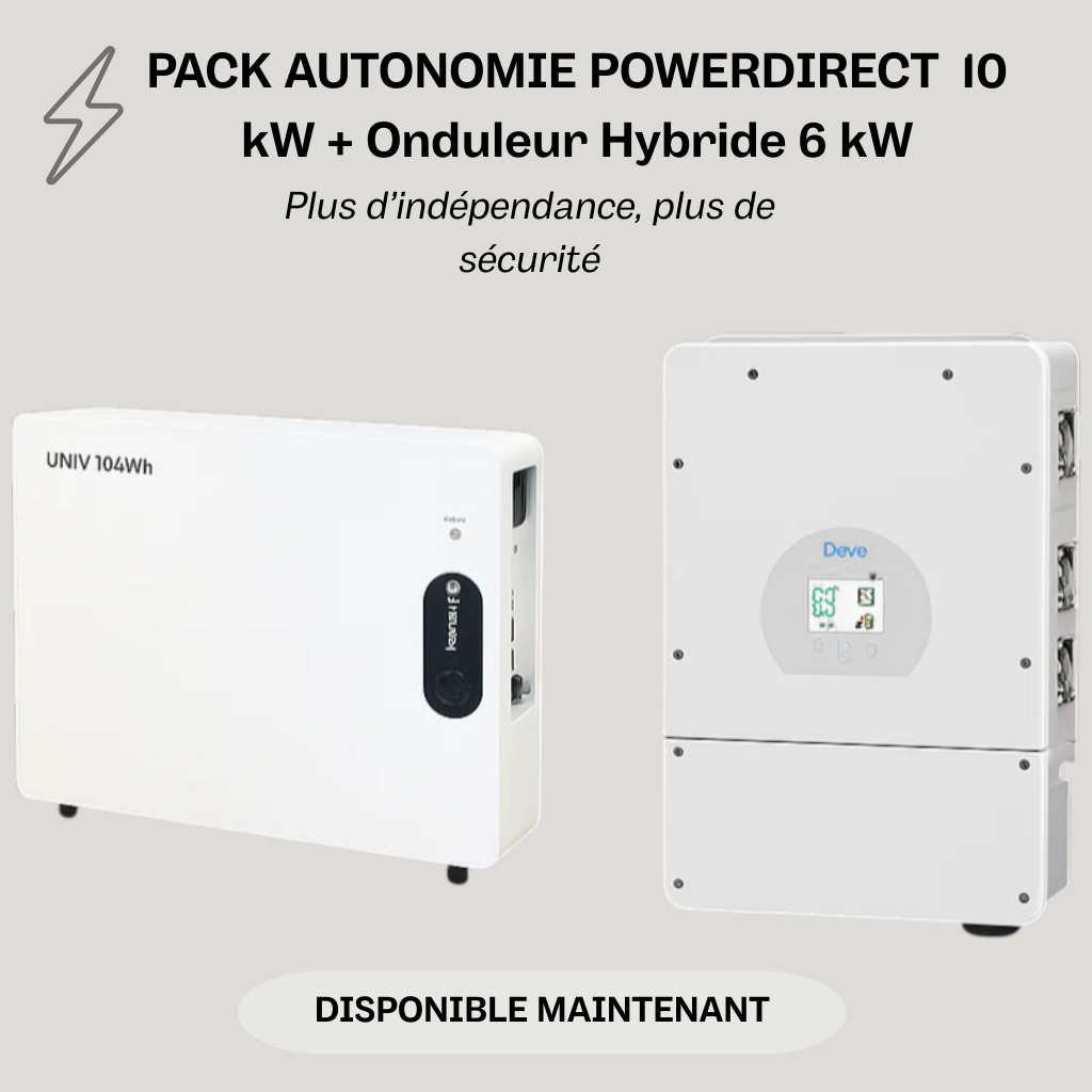 PACK AUTONOMIE EASYWAY 10 kW + Onduleur Hybride 6 kW
