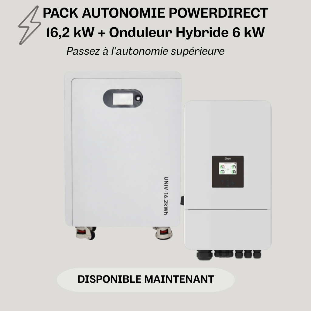 PACK AUTONOMIE EASYWAY 16,2 kW + Onduleur Hybride 6 kW