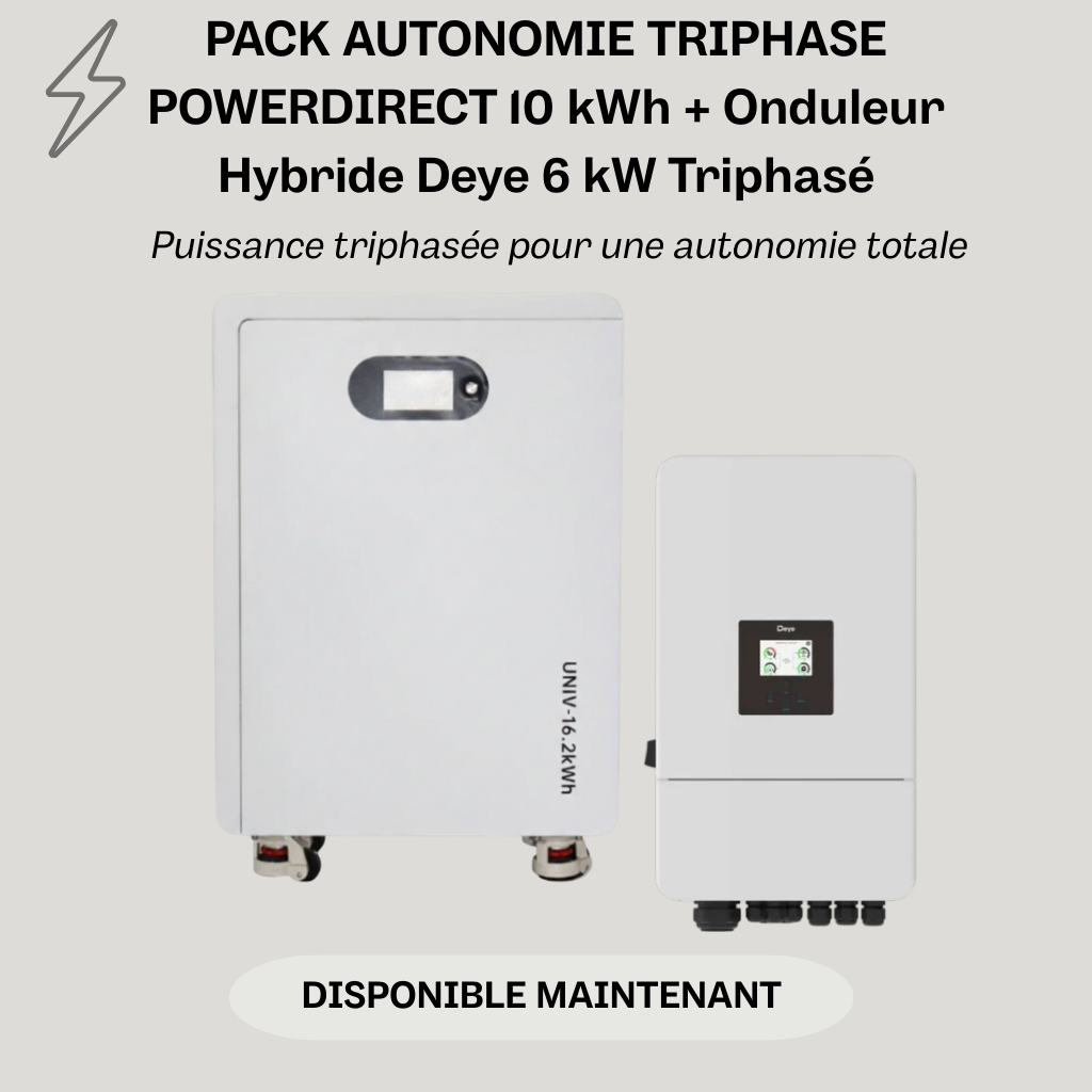 EASYWAY 10 kWh THREE-PHASE AUTONOMY PACK + Deye 6 kW Three-phase Hybrid Inverter 