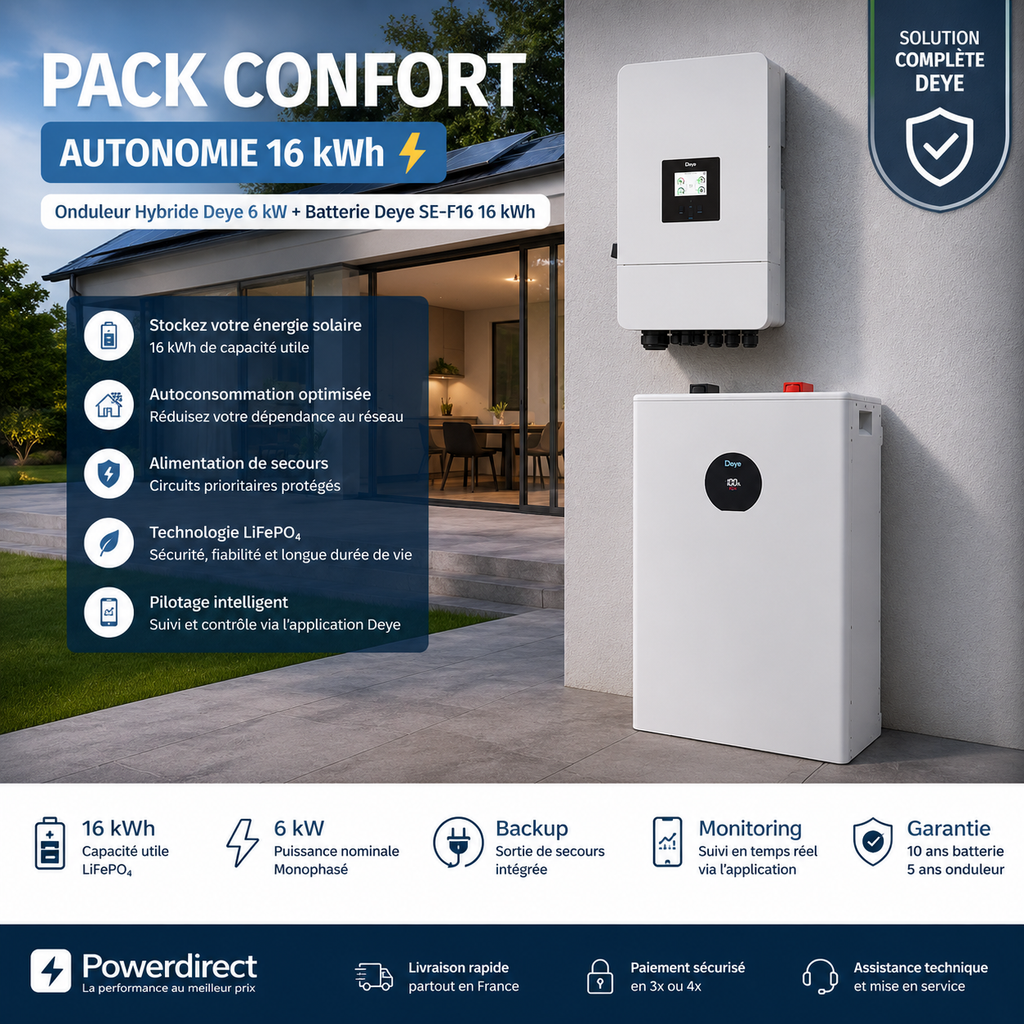 EASYWAY 10 kW AUTONOMY PACK + 6 kW Hybrid Inverter 