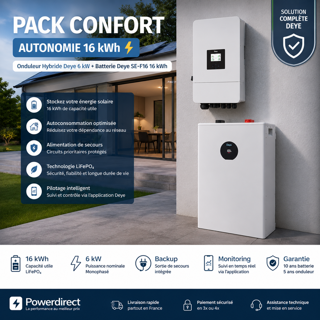 EASYWAY 10 kW AUTONOMY PACK + 6 kW Hybrid Inverter 